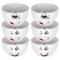 Miniatyrbilde 3 av 10: Keramiske smileyskåler 13,5 cm, 550 ml 6 stk.