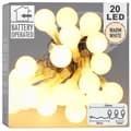 Miniatyrbilde 1 av 6: Batteridrevet julelys 20 LED 200 cm