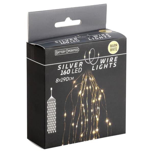Juletrelys ledning 160 LED, 190 cm
