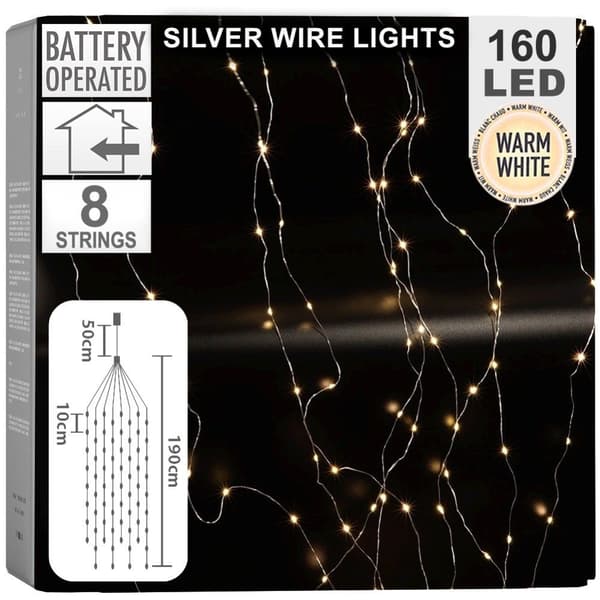 Juletrelys ledning 160 LED, 190 cm