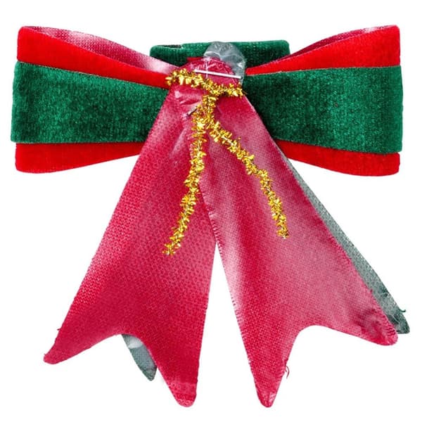 Dekorativ jul sammetsrosett 10,5x11 cm 3 st.