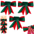 Miniatyrbild 6 av 6: Dekorativ jul sammetsrosett 10,5x11 cm 3 st.