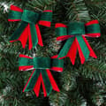 Miniatyrbild 2 av 6: Dekorativ jul sammetsrosett 10,5x11 cm 3 st.