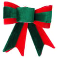 Miniatyrbilde 3 av 6: Dekorativ julesløyfe i fløyels 11,5x13 cm 2 stk.