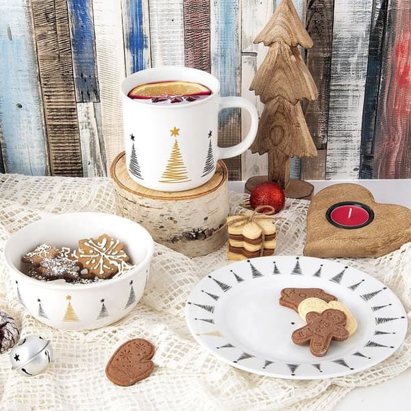 Porselens desserttallerken JULETRE 20 cm