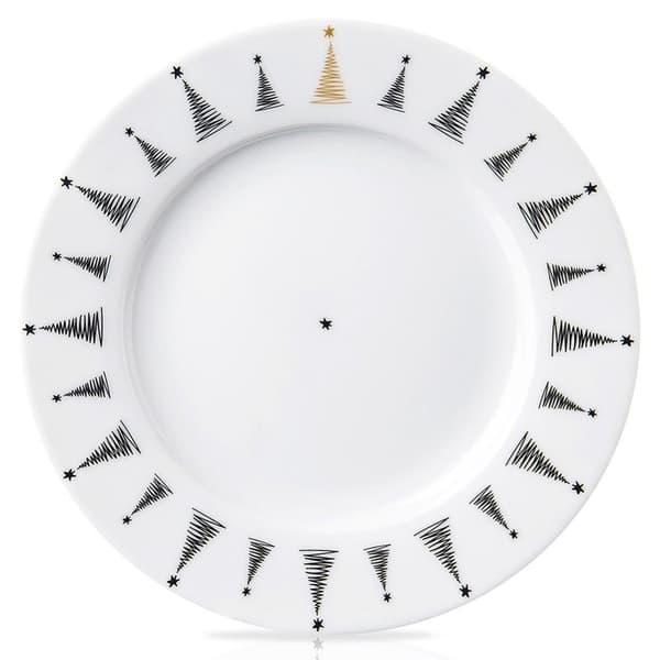 Efterrättstallrik i porslin JULTRÄD 20 cm