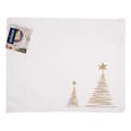 Miniatyrbilde 4 av 5: Bordmatte i bomull, julehvit, JULETRE 33,5x26 cm