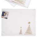 Miniatyrbilde 5 av 5: Bordmatte i bomull, julehvit, JULETRE 33,5x26 cm