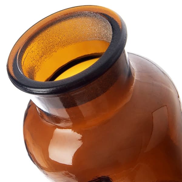 Ruskea lasinen ruokasäiliö leveäkaulakorkilla 500 ml