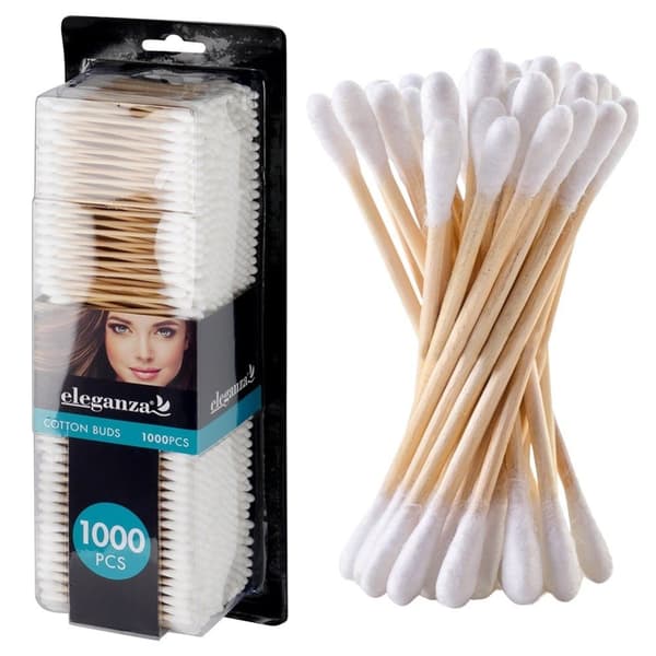 Kosmetikpinnar i bambu bomull 1000 st.