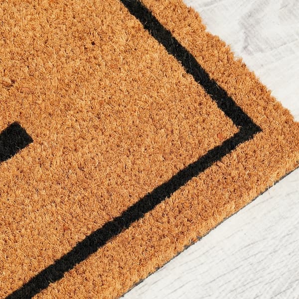 Dørmatte i gummiert kokosfiber 75x45 cm