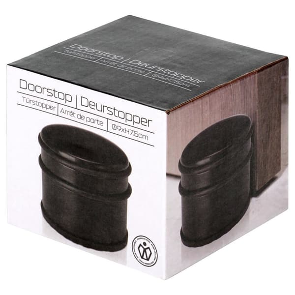 Dørprop stål sort 9 cm
