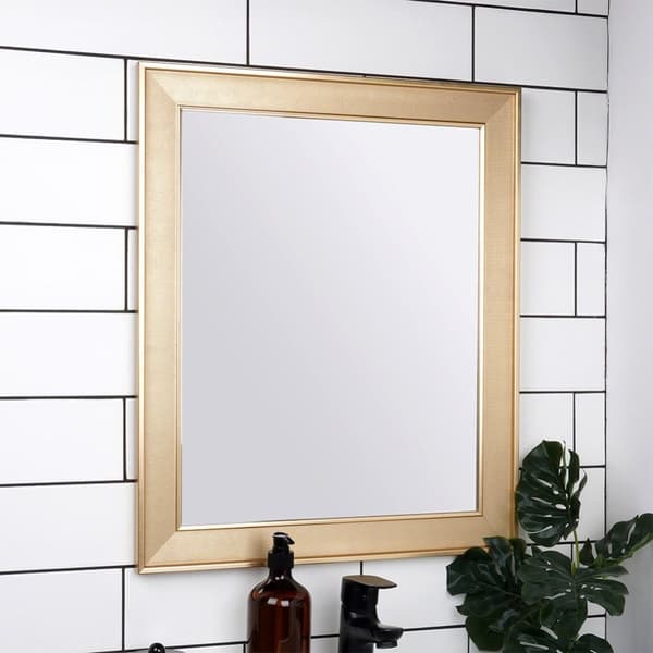 Rektangulär väggspegel i guld 49,5x59,5 cm
