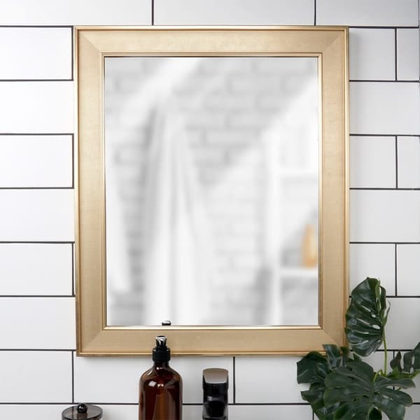 Rektangulär väggspegel i guld 49,5x59,5 cm