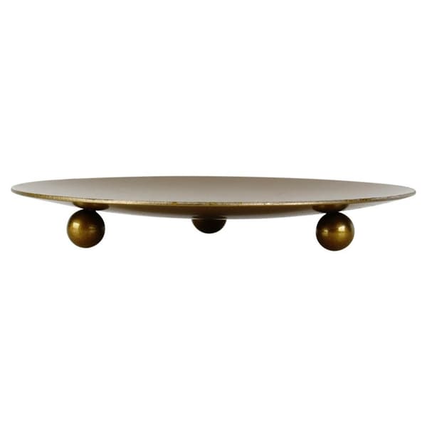 Lysestage, metal, guld, 8,5 cm