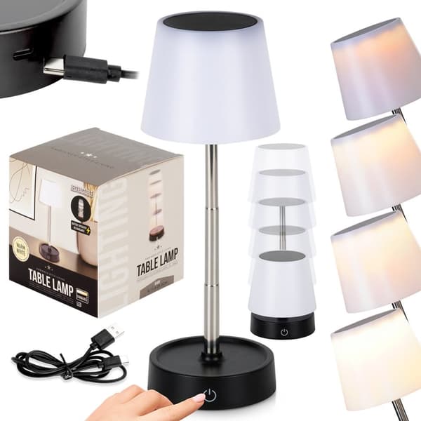 LED bordslampa vit trådlös 11-29,5 cm