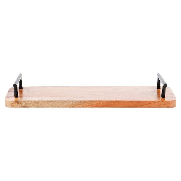 Serveringsbakke i træ med hanke 40x15,5 cm