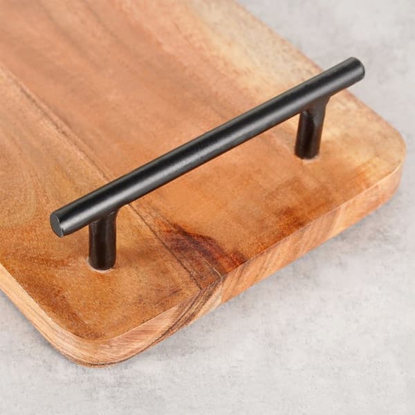 Serveringsbakke i træ med hanke 40x15,5 cm