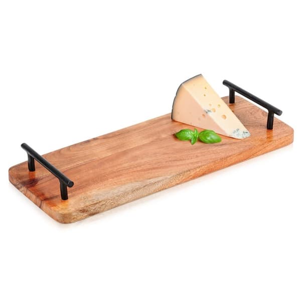Serveringsbakke i træ med hanke 40x15,5 cm