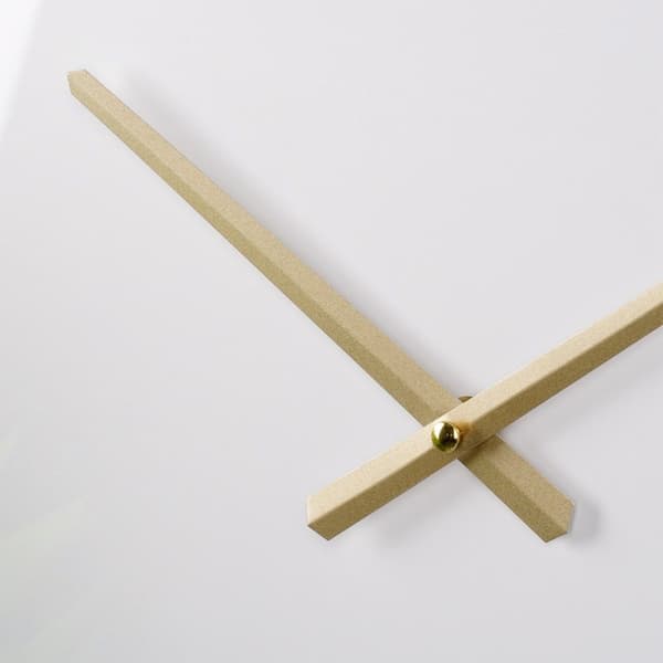 Veggklokke hvitt gull 50 cm