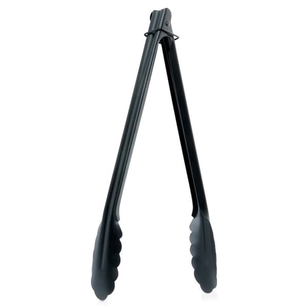 Køkkentang stål sort 31 cm