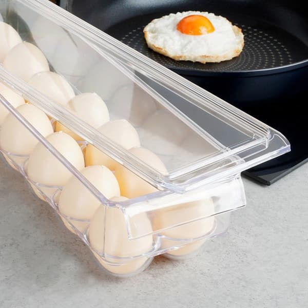 Eggbeholder med lokk til 14 egg