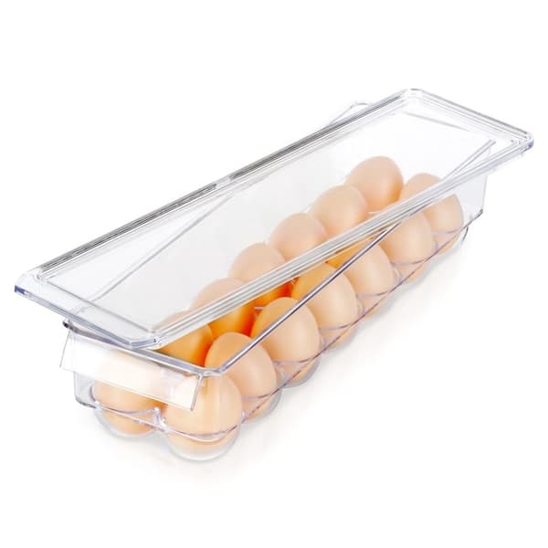 Eggbeholder med lokk til 14 egg