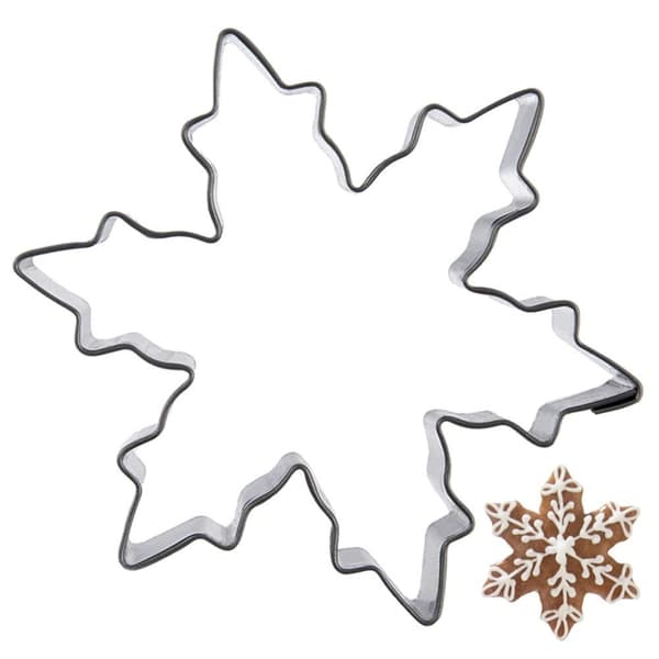 Keksileikkuri teräksinen lumihiutale 5,5 cm