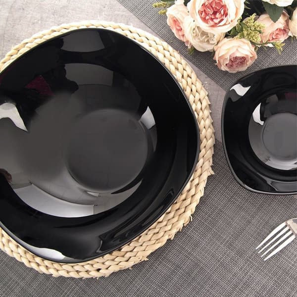 Salaattikulho lasi musta LUNA 25 cm, 2 l