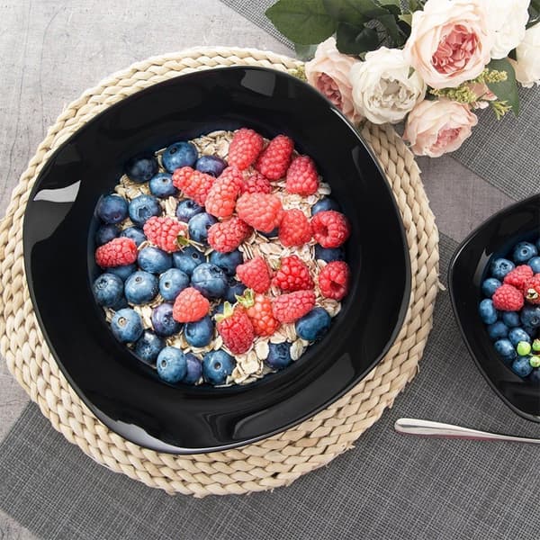Salaattikulho lasi musta LUNA 25 cm, 2 l