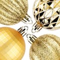Miniatyrbillede 5 af 6: Sprængsikre julekugler guld 5 cm 24 stk.