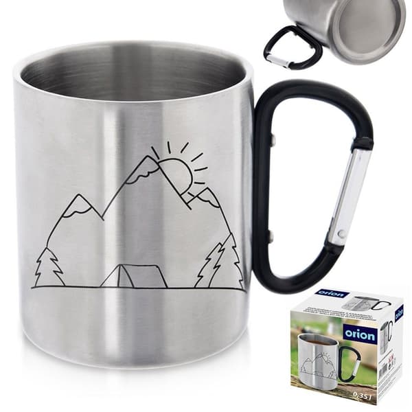 Resemugg i stål med karbinhake 350 ml