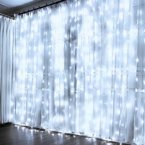Ljusridå med fjärrkontroll 300 LED 3 m