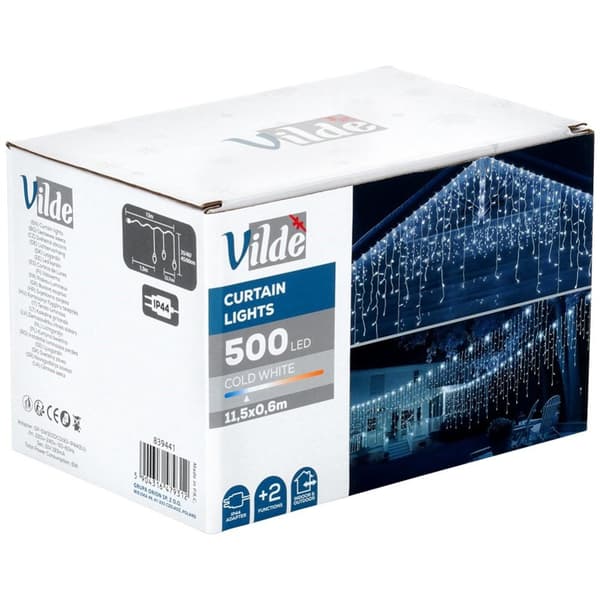 Udendørs lysgardin 500 LED 11,5 m