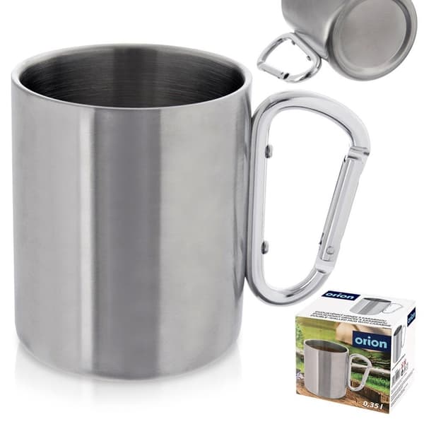 Resemugg i stål med karbinhake 350 ml