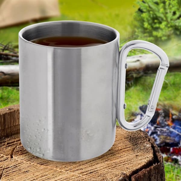 Resemugg i stål med karbinhake 350 ml