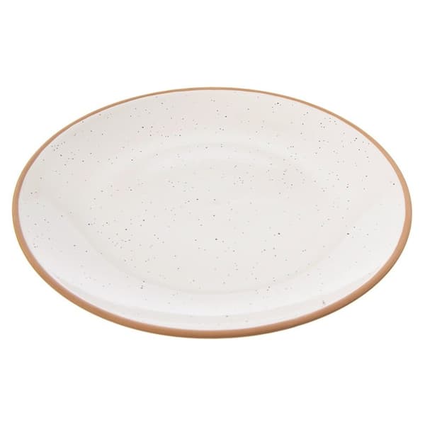 Beige keramisk desserttallrik 20 cm
