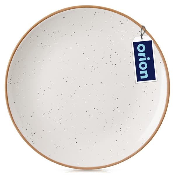 Beige keramisk desserttallrik 20 cm