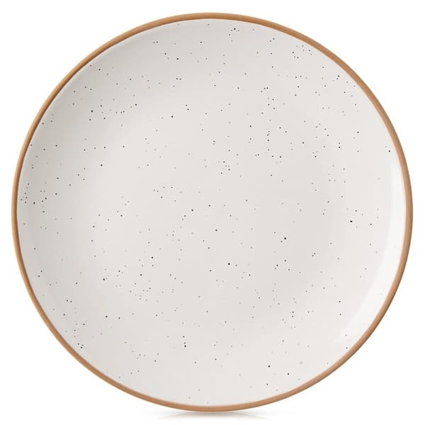 Beige keramisk desserttallrik 20 cm