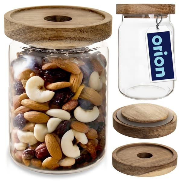 Glassbeholder for løse produkter med lokk og forsegling 970 ml
