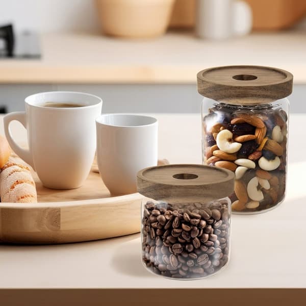 Glassbeholder for løse produkter med lokk og forsegling 970 ml
