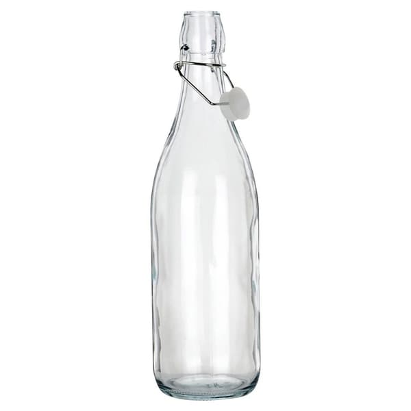 Pullo lasikiinnityksellä 1 l