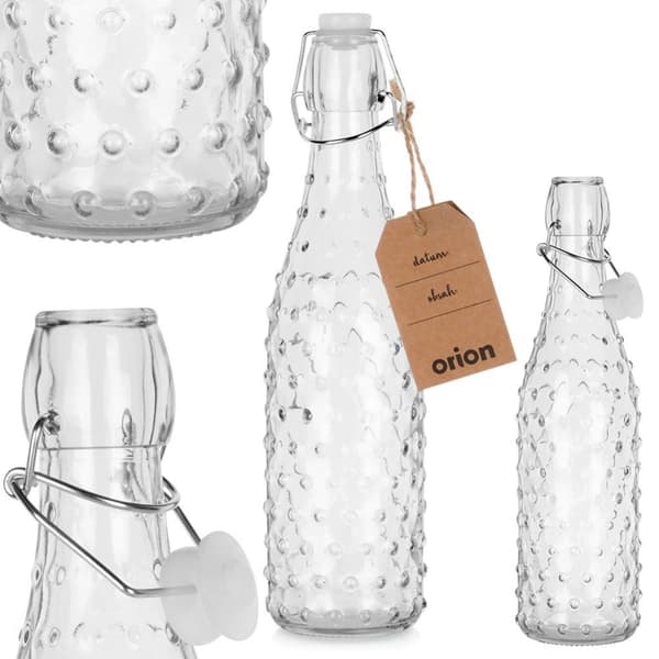 Flaske med clips glas 500 ml