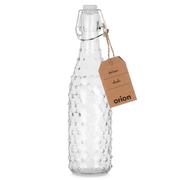 Flaske med clips glas 500 ml