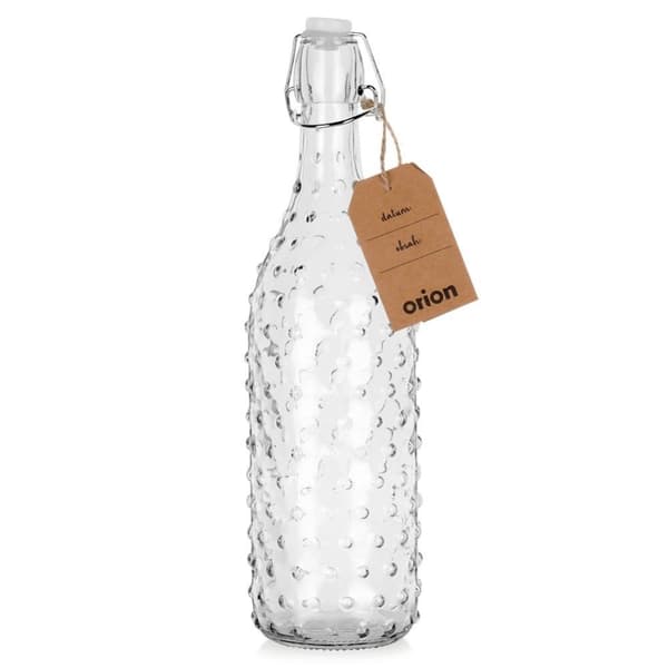 Flaska med clipsglas 1 l