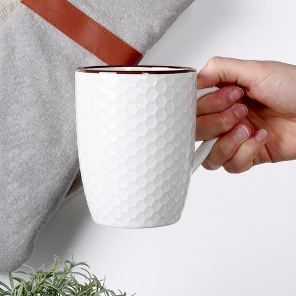 Keraamiset mukit valkoiset 400 ml 4 kpl.