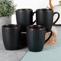 Pikkukuva 2 / 7: Mustat keraamiset mukit 400 ml 4 kpl.