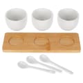 Miniatyrbilde 6 av 8: Snackboller med skjeer, keramikk, hvit, 90 ml, 7 stk.