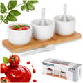 Miniatyrbilde 8 av 8: Snackboller med skjeer, keramikk, hvit, 90 ml, 7 stk.