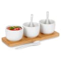 Miniatyrbilde 1 av 8: Snackboller med skjeer, keramikk, hvit, 90 ml, 7 stk.